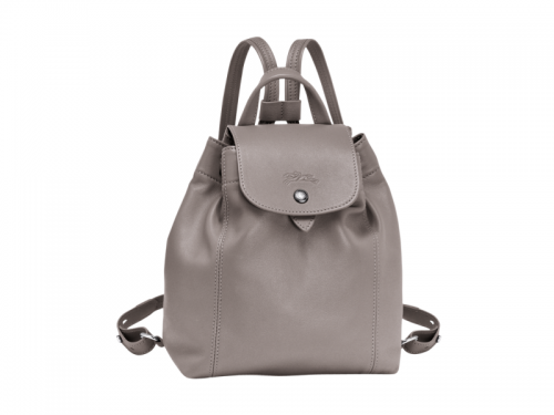 Longchamp Le Pliage Cuir Xs Leather Backpack in Gray
