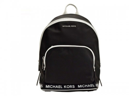 MICHAEL KORS BAGS MICHAEL KORS Connie Nylon Medium Backpack BLACK OPTIC  WHITE |