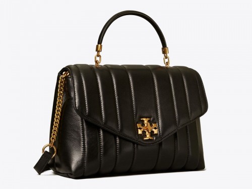 13425 TORY BURCH Kira Quilted Satchel BLACK