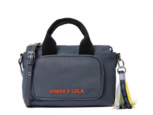 Bimba Y Lola Small Plaited Crossbody Bag in Black