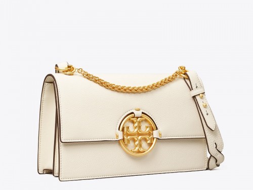 6401 TORY BURCH Miller Shoulder Bag Braided Strap NEW IVORY