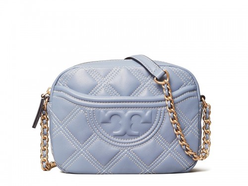 5636 TORY BURCH Fleming Soft Contrast Stitch Small Convertible Shoulder Bag  BLUEWOOD