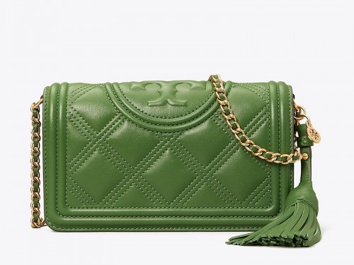 6123 TORY BURCH Fleming Soft Wallet Crossbody ARUGULA |