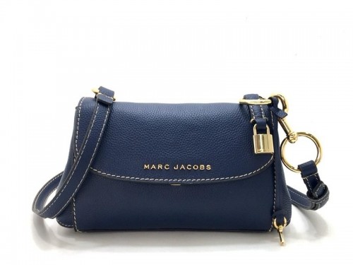 Marc Jacobs The Mini Boho Grind Crossbody Bag In Blue Sea Cow Leather