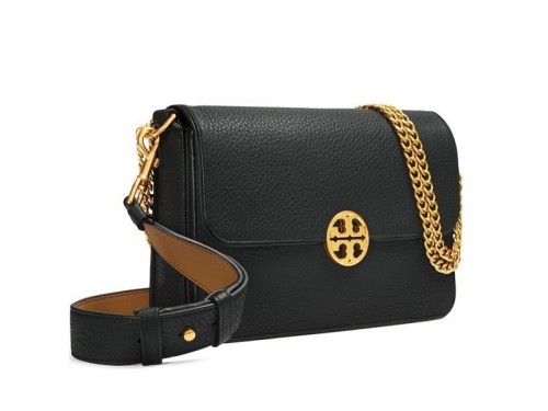 Tory Burch Crossbody Chelsea Black Leather Shoulder Bag - MyDesignerly