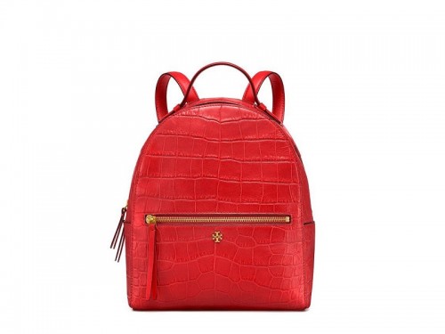 Tory burch on sale croc embossed backpack