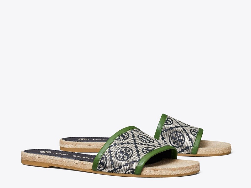 Tory Burch Monogram Espadrille Slides cheapest