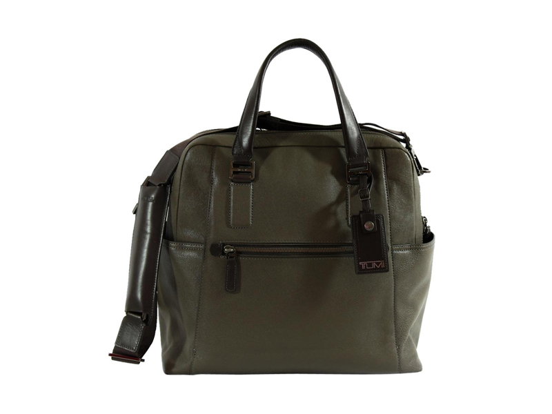 TUMI Men Beacon Hill Smith Jetsetter Laptop Briefcase Dark Olive 