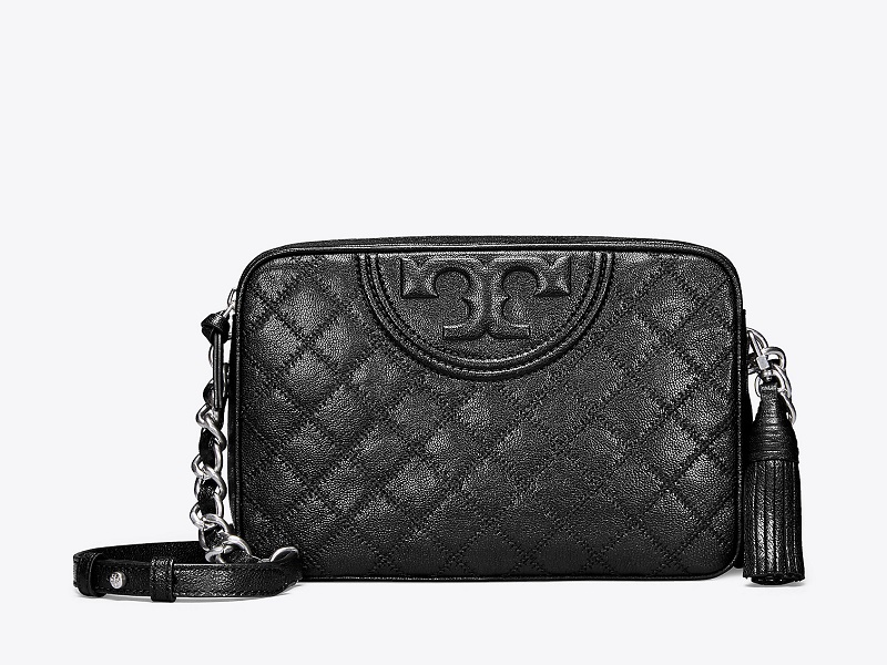 Tory burch fleming distressed chevron camera bag hot sale