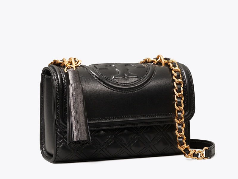 Tory Burch Black Leather Single Flap Crossbody bag with Gold Hardware – The  Hangout