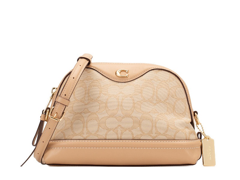 8983 COACH Ivie Crossbody Signature Jacquard KHAKI BEECHWOOD