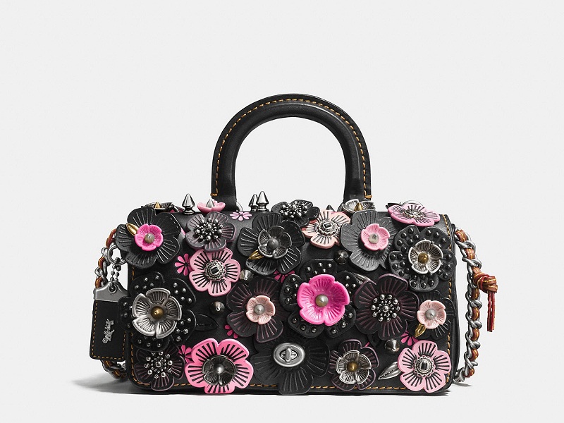 coach tea rose black