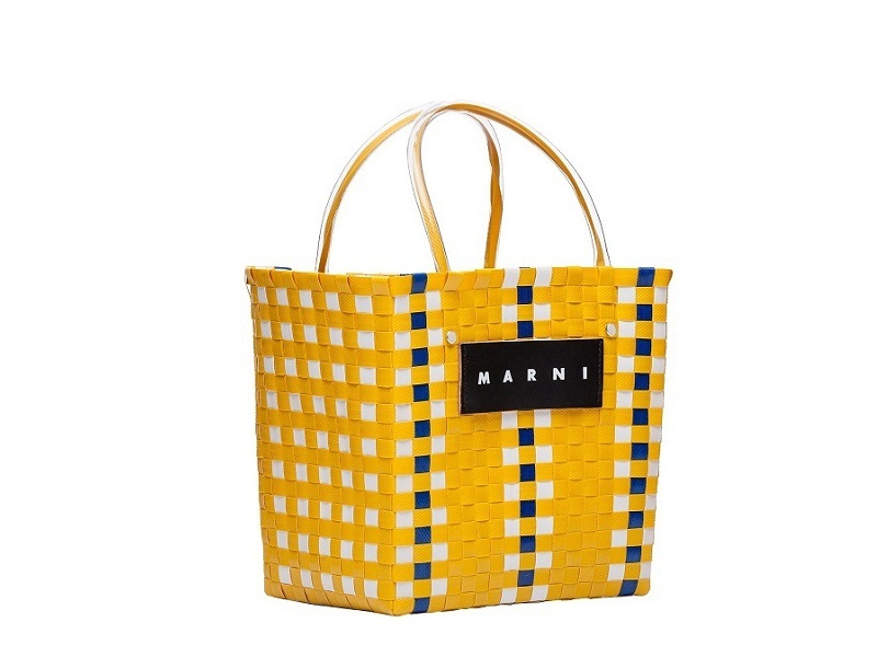 MARNI MARNI Mini Woven Picnic Bag YELLOW |