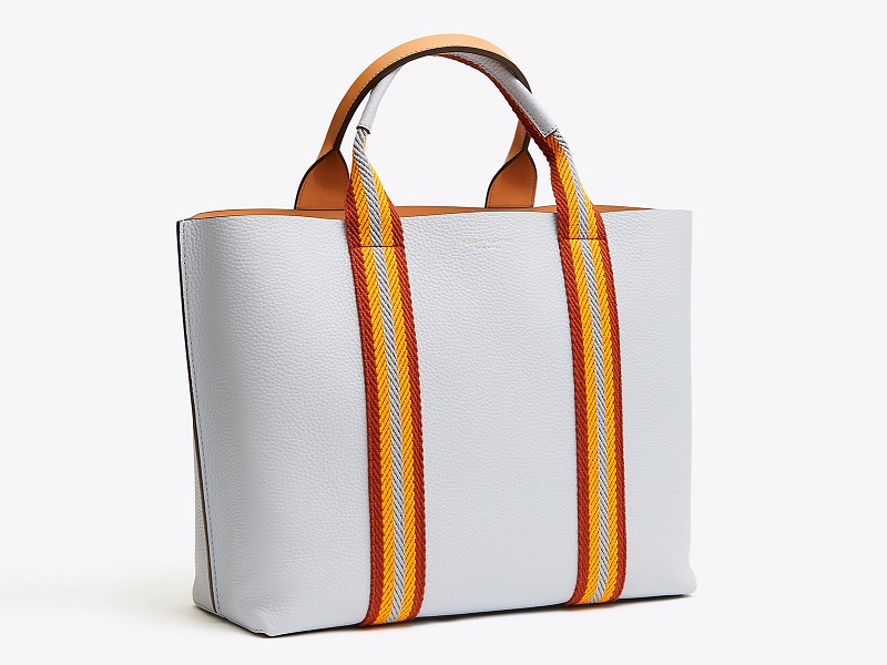 10112 TORY BURCH Perry Multi Stripe Triple Compartment Tote LUNA |