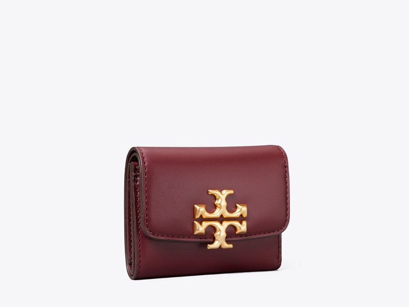 8023 TORY BURCH Eleanor Mini Wallet CLARET |