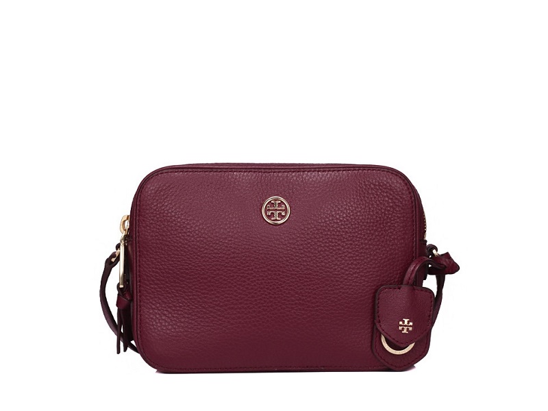 Sold at Auction: Tory Burch, TORY BURCH ROBINSON LEATHER TRIPLE ZIP SATCHEL