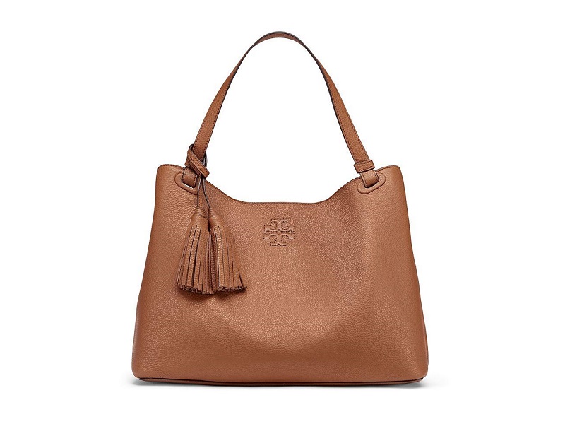 Tory Burch Thea Leather Fringe Crossbody Bag in Brown
