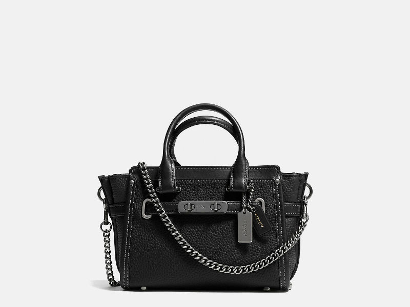 COACH COACH Swagger 20 Chain Tote ALL BLACK