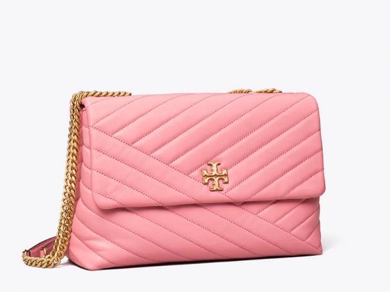 Tory Burch Kira Chevron-quilted Shoulder Bag In Pink