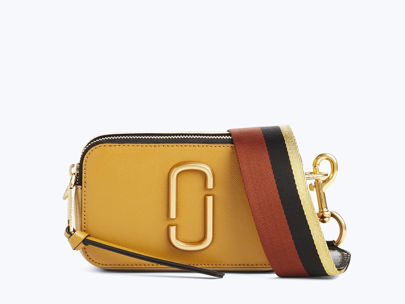 MARC JACOBS Suede Small Snapshot Camera Bag Mustard 709267