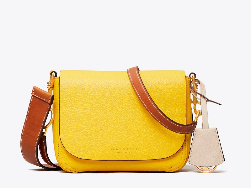 6123 TORY BURCH Perry Flap Crossbody LEMON DROP |