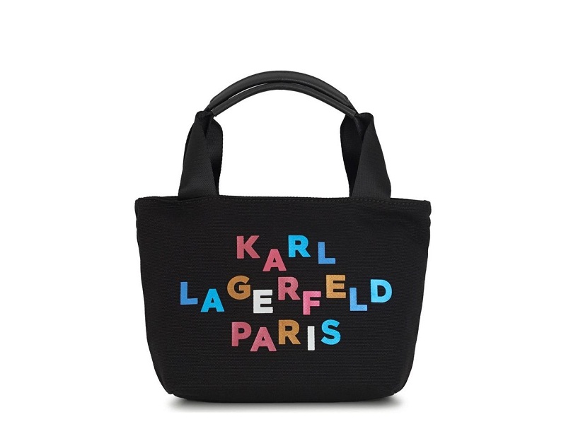 KARL LAGERFELD PARIS Kristen LH2AG807 Rainbow Spellout Logo Canvas