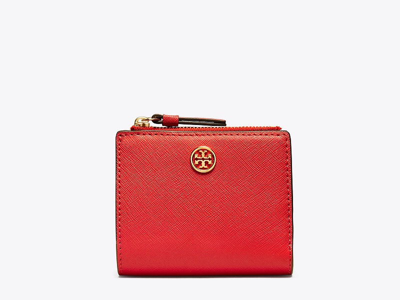 TORY BURCH TORY BURCH Robinson Mini Wallet POPPY ORANGE CARDAMOM |