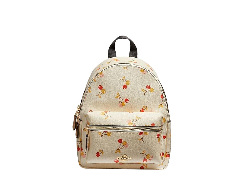 9657 COACH Mini Charlie Backpack CHERRY PRINT