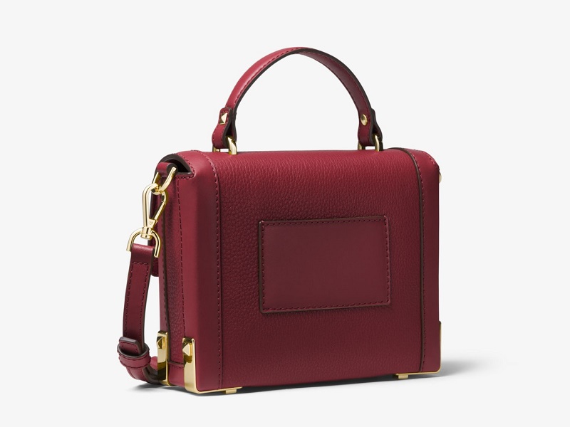 Shop for Michael Kors Cori Small Trunk Bag Bright Red - Shipped