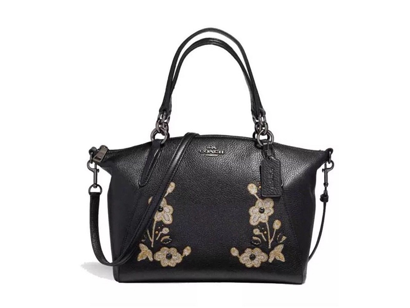 Coach hot Kelsey Satchel with Floral Embroidery F12007