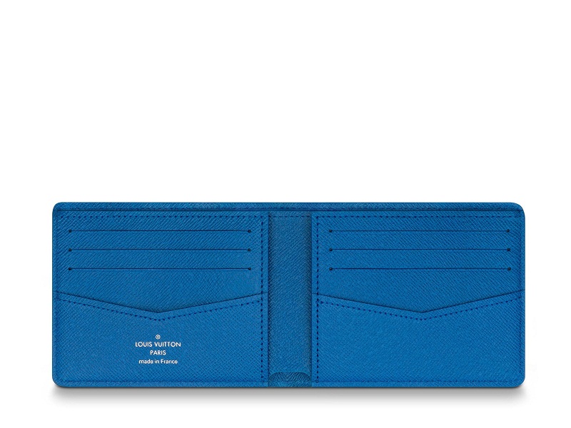 Louis Vuitton Slender Wallet Damier Graphite Blue in Coated Canvas