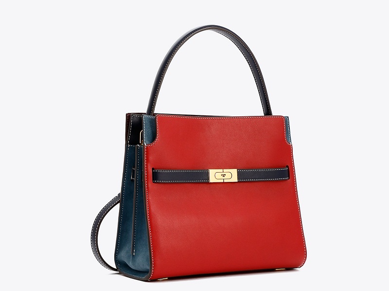 10760 TORY BURCH Lee Radziwill Double Bag Small RED APPLE
