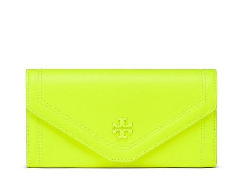 12269 TORY BURCH Kira Neon Envelope Continental Wallet FLUO YELLOW |