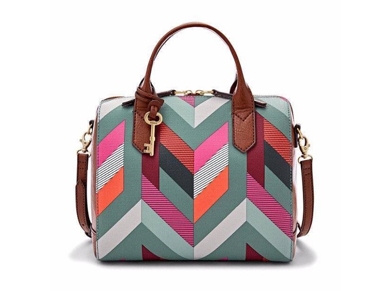 Fossil fiona 2025 satchel chevron