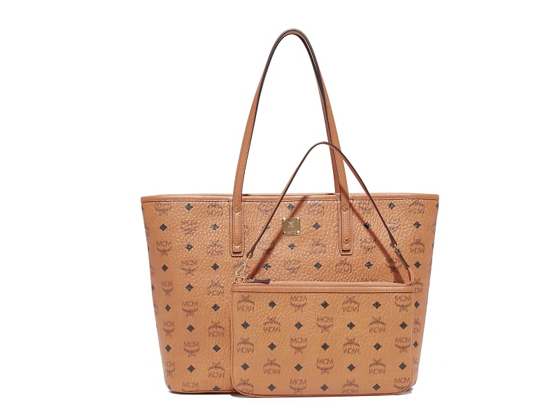 MCM MCM Anya Top Zip Shopper COGNAC