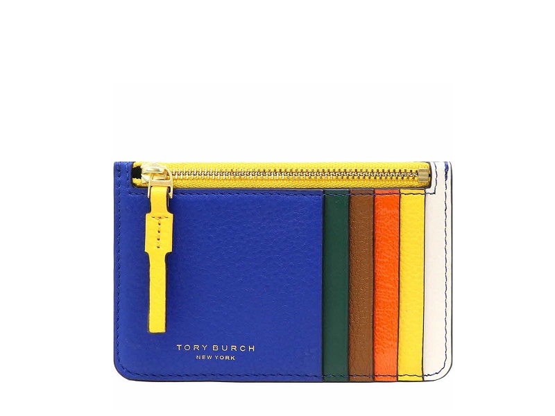 zip card case in colorblock