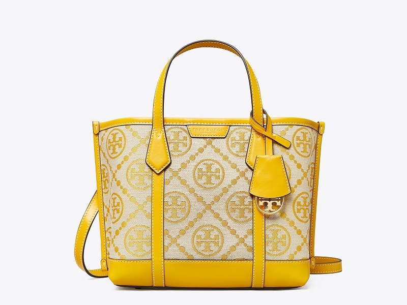 Tory Burch Perry T monogram Small Triple Compartment Tote Bag
