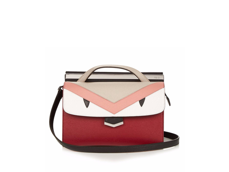 Fendi - Demi Jour Small Leather Shoulder Bag with Strap Red
