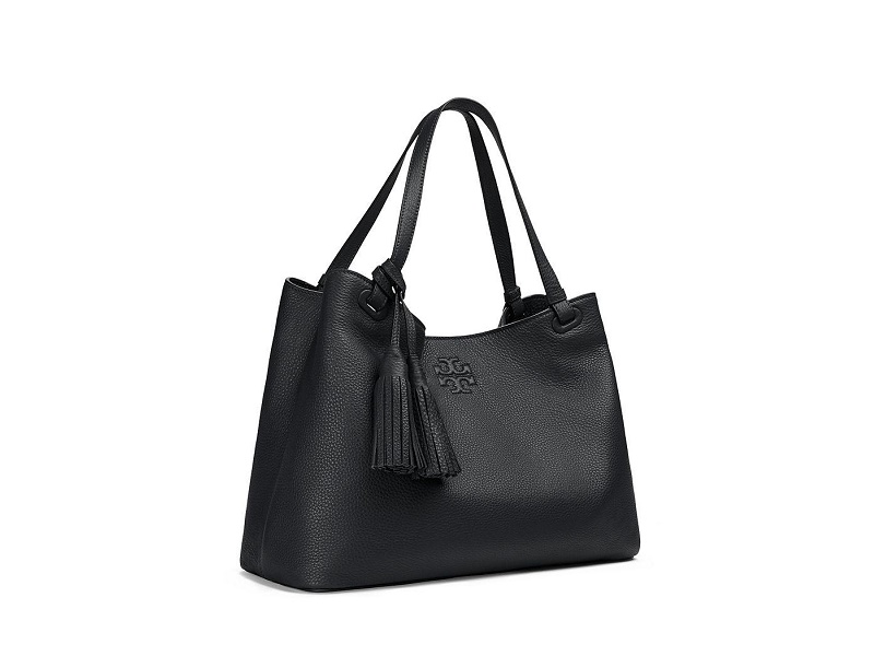 9266 TORY BURCH Thea Center Zip Tote BLACK