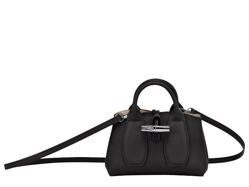 NWT Longchamp Roseau Top Handle Bag in Medium, Black - comes w/ tags &  dust bag