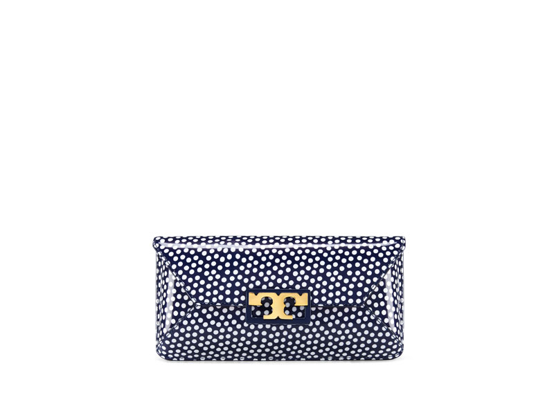 Tory Burch Gigi Clutch in Black good Patent