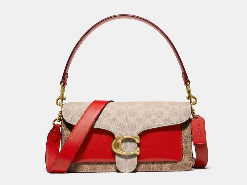Tabby leather handbag Coach Red in Leather - 36445819