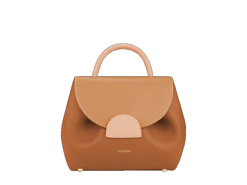 14777 POLENE Numero Un Nano Textured Leather TRIO CAMEL