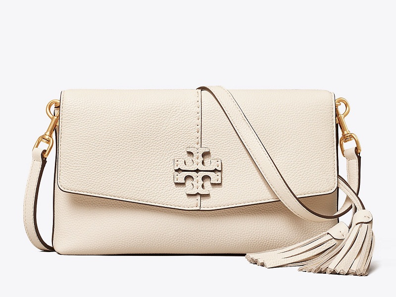 Tory Burch New Ivory McGraw Pebbled Leather Crossbody Camera Bag, Best  Price and Reviews