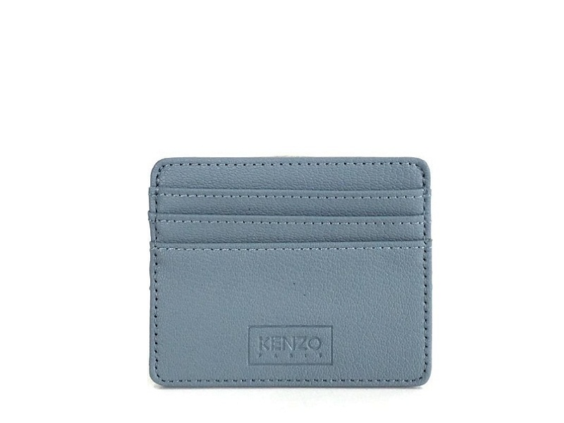 13675 KENZO Multi Eyes Card Holder STONE BLUE