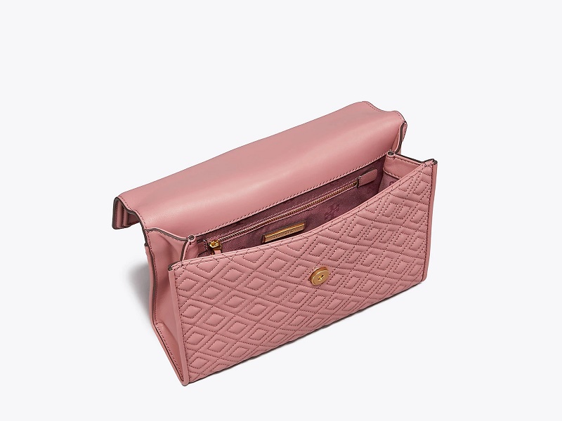 13222 TORY BURCH (NEW) Small Fleming Convertible Shoulder Bag PINK MAGNOLIA