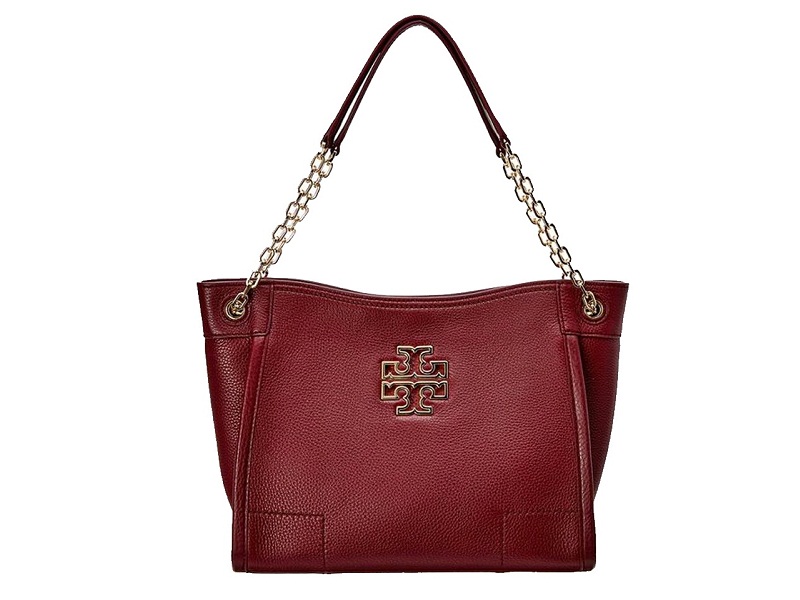 TORY BURCH TORY BURCH Britten Small Slouchy Tote RED AGATE 