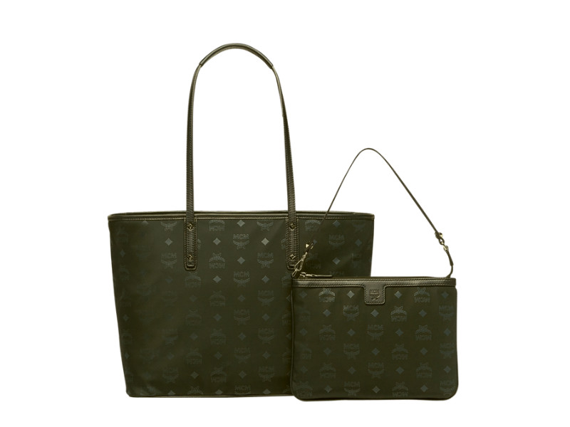 12255 MCM Dieter Nylon Tote MILITARY GREEN