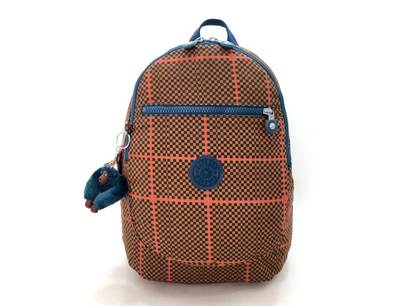 10195 KIPLING Clas Challenger Essential Backpack CHECKERED PRINT