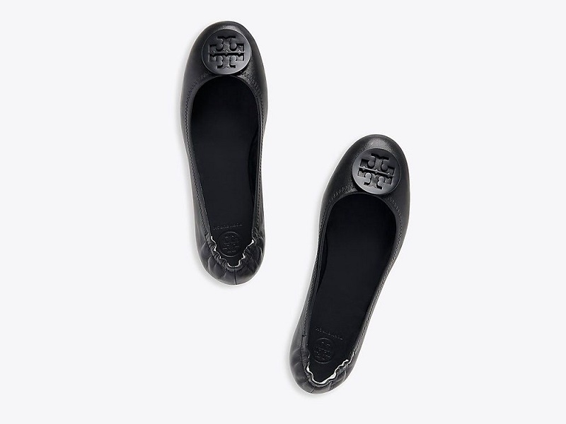 All black tory burch flats best sale